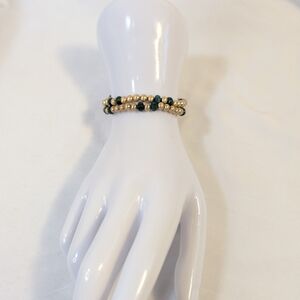 Canvas Style Hallie Gemstone Ball Bead Stretch Bracelets (Set of 2)